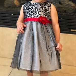 Infant Girl Sparkle Black Dress